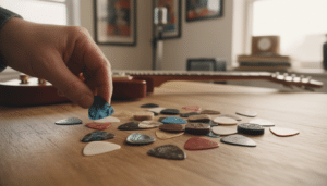 Das richtige Plektrum für Gitarre oder Bass wählen