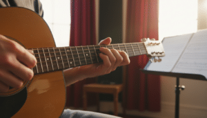 Geräusche und Unsauberkeiten beim Gitarre Greifen